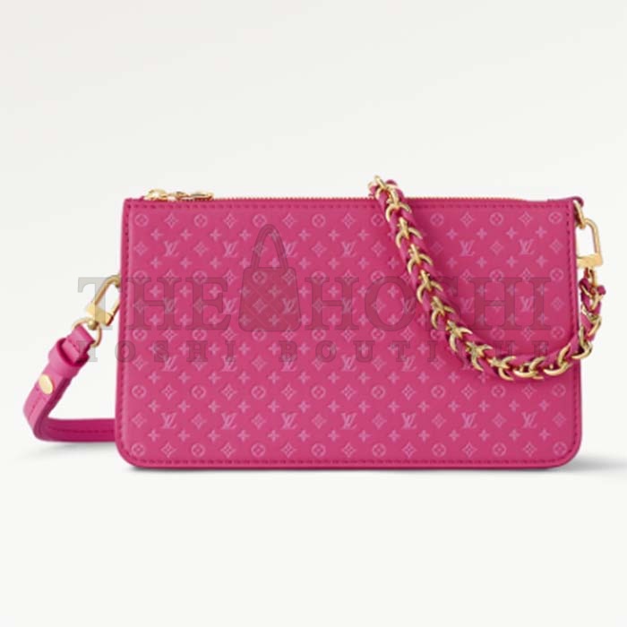L0vis Vvtt0n LV Women Lexington Pouch Rose Pink Monogram-Embossed Calf Leather Master Quality