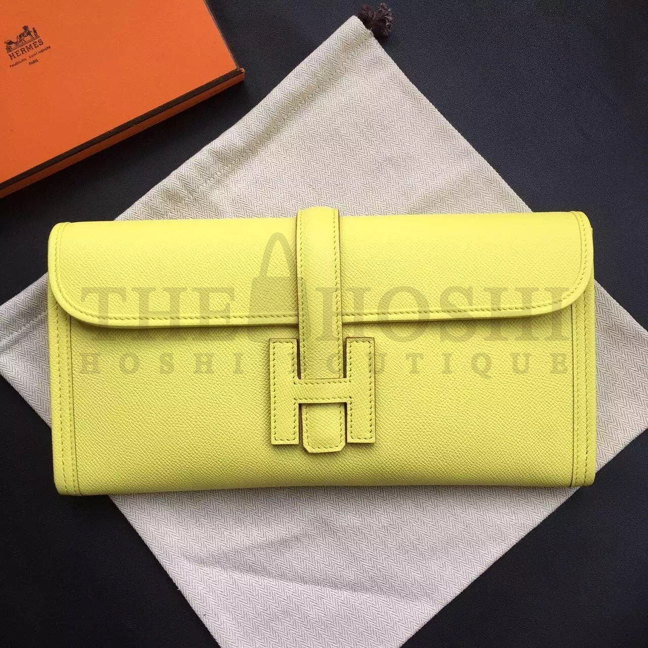H**me5 Yellow Epsom Jige Elan 29 Clutch Bag Master Quality
