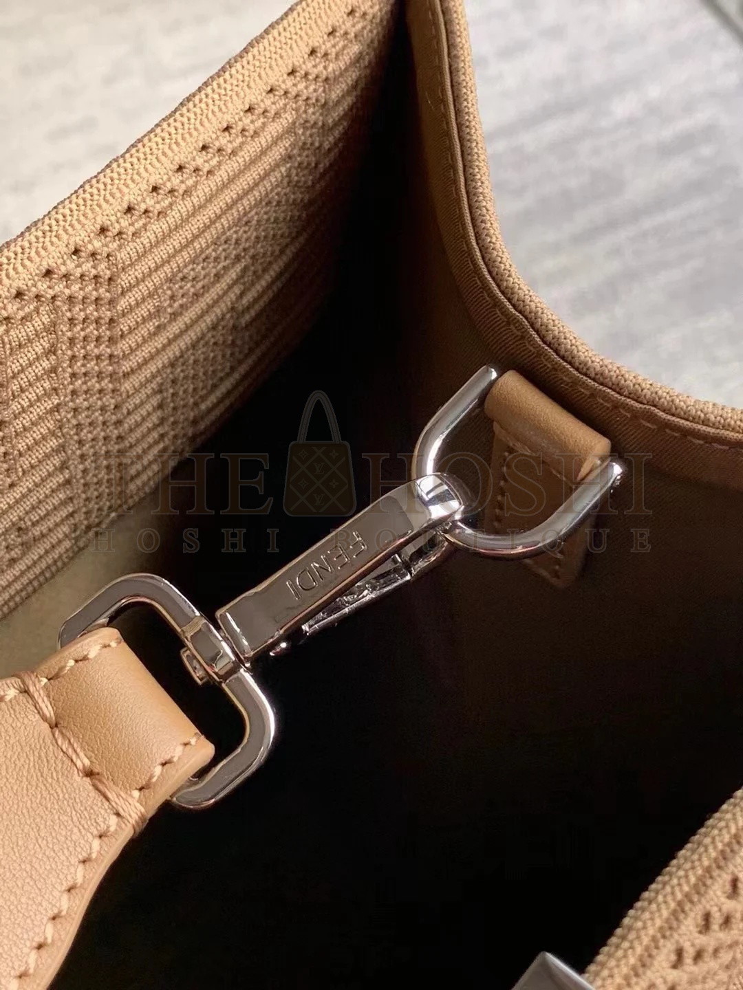 F**di Sunshine Medium Tote Bag In Beige FF Fabric Master Quality