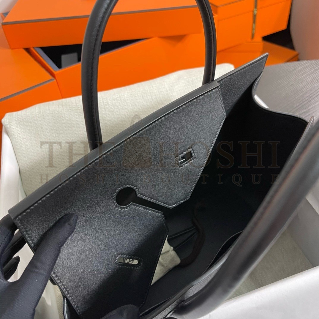 H**me5 Birkin 30 en Desordre Bag in Black Swift and Clemence Leather Master Quality