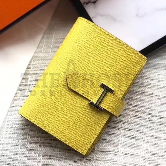 H**me5 Bearn Mini Wallet In Yellow Epsom Leather Master Quality