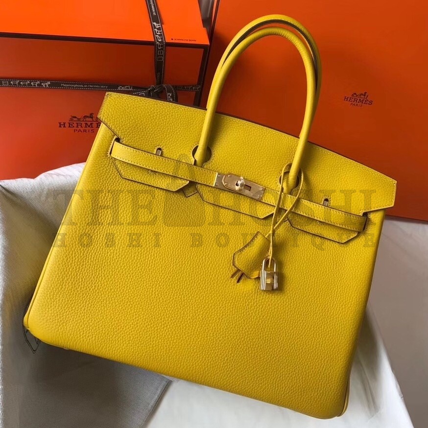 H**me5 Yellow Clemence Birkin 35cm Bag Master Quality