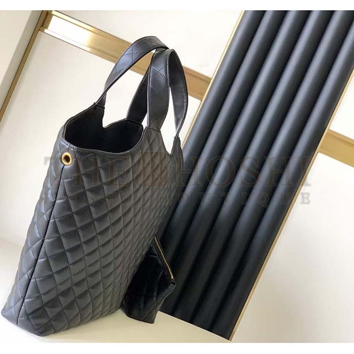 Sa1nt Lau*nt Y51 Women Icare Maxi Shopping Bag Quilted Lambskin Black STYLE ID 698651AAANG1000 Master Quality