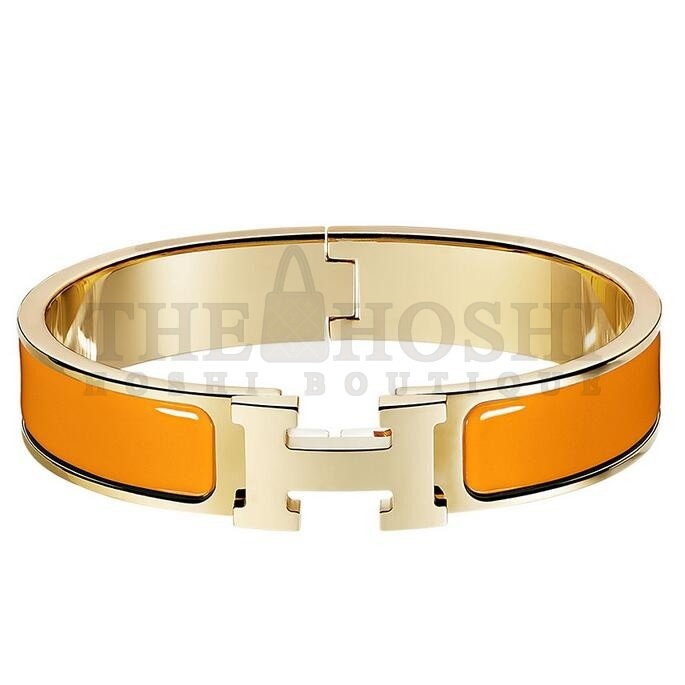H**me5 Orange Enamel Clic H PM Bracelet Master Quality
