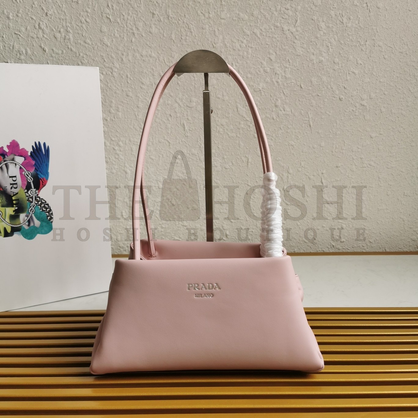 Pra*a S*pernova Small Shoulder Bag In Pink Leather Master Quality