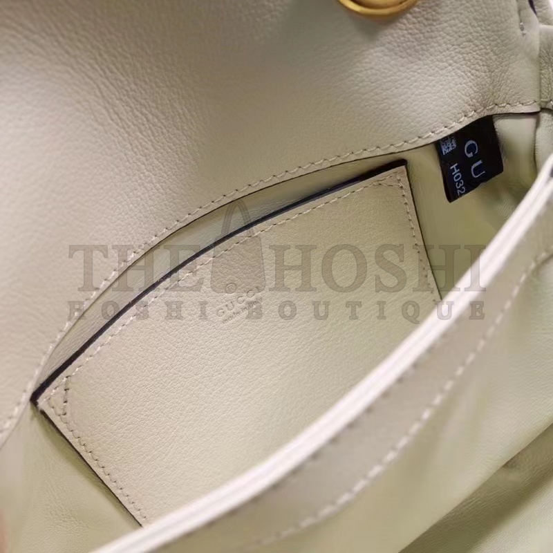 Gvc*1 Women GG Blondie Mini Bag White Leather Round Interlocking G Master Quality
