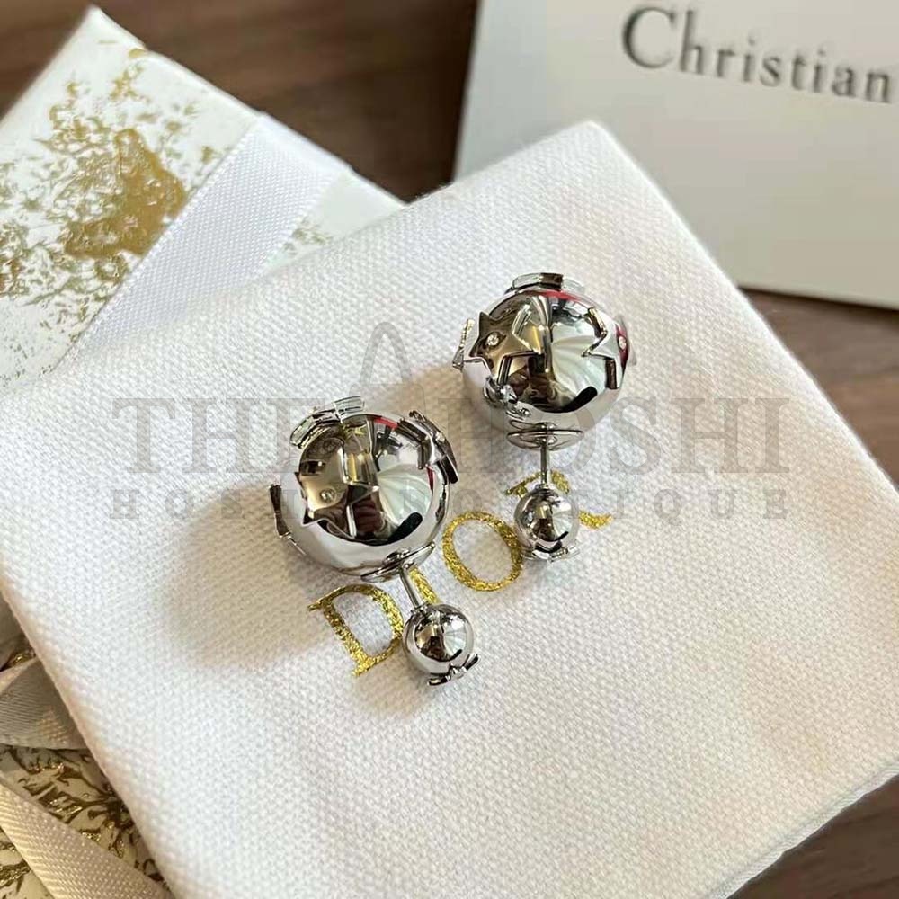 D10r Women Tribales Earrings Silver and Silver-Tone Crystals Master Quality