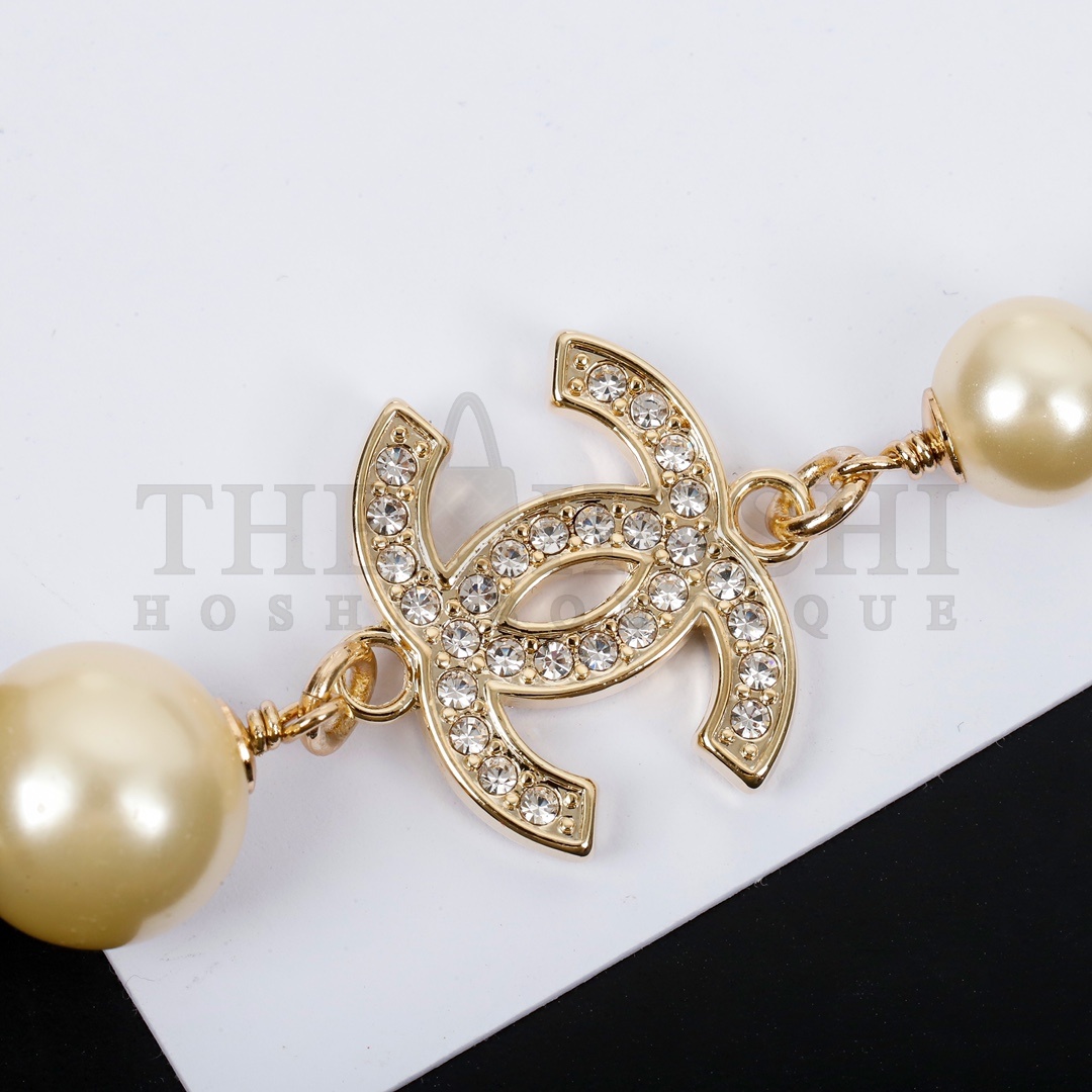 Ch**el necklace Swarovski pearls （only has silve） Master Quality