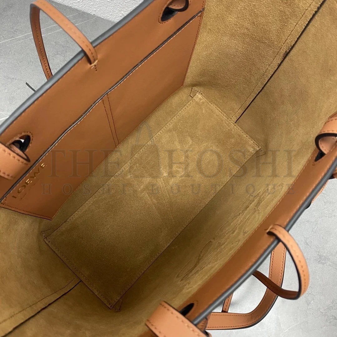 L0ew* Anagram Small Tote In Brown Classic Calfskin Master Quality