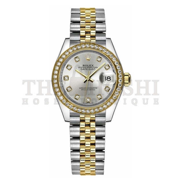 R01ex Lady-Datejust 28 Silver D1am0nd Watch 279383RBR-0007 Master Quality