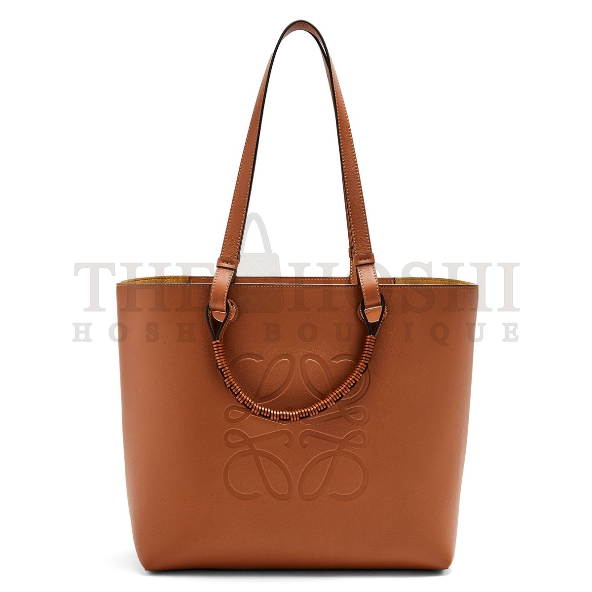 L0ew* Anagram Medium Tote Bag In Brown Calfskin Master Quality
