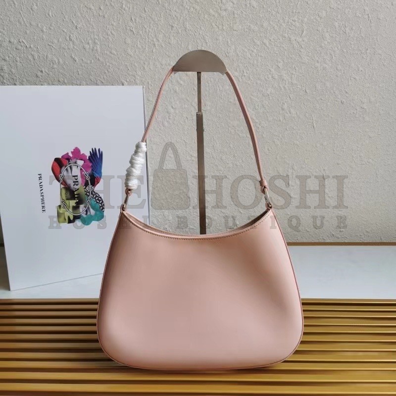 Pra*a Cleo Shoulder Small Bag In Pink Brushed Leather Master Quality