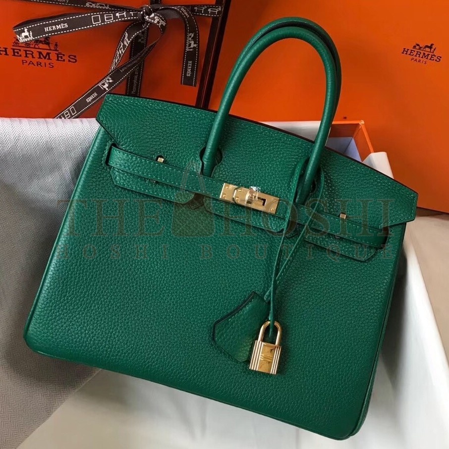 H**me5 Birkin 25cm Bag In Malachite Clemence Leather Master Quality