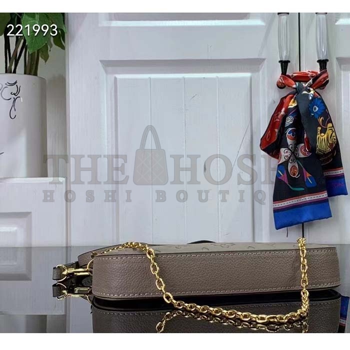 L0vis Vvtt0n LV Women Easy Pouch On Strap Beige Embossed Monogram Empreinte Cowhide Leather Master Quality