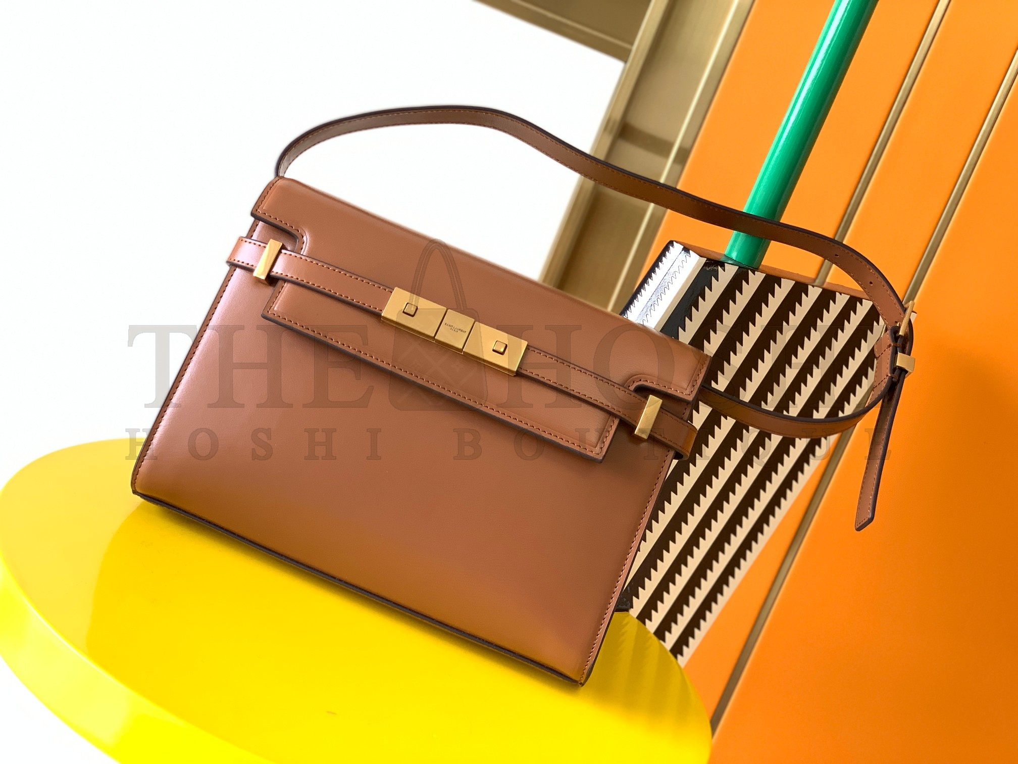 Sa1nt Lau*nt Manhattan Shoulder Bag In Black Crocodile Embossed Leather Master Quality