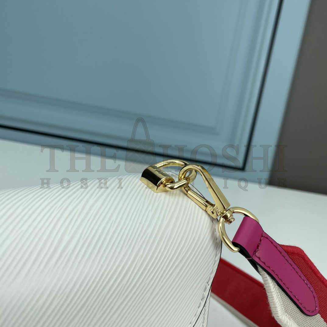 L0vis Vvtt0n LV Women Twist MM Lemon Handbag White Epi Grained Cowhide Master Quality