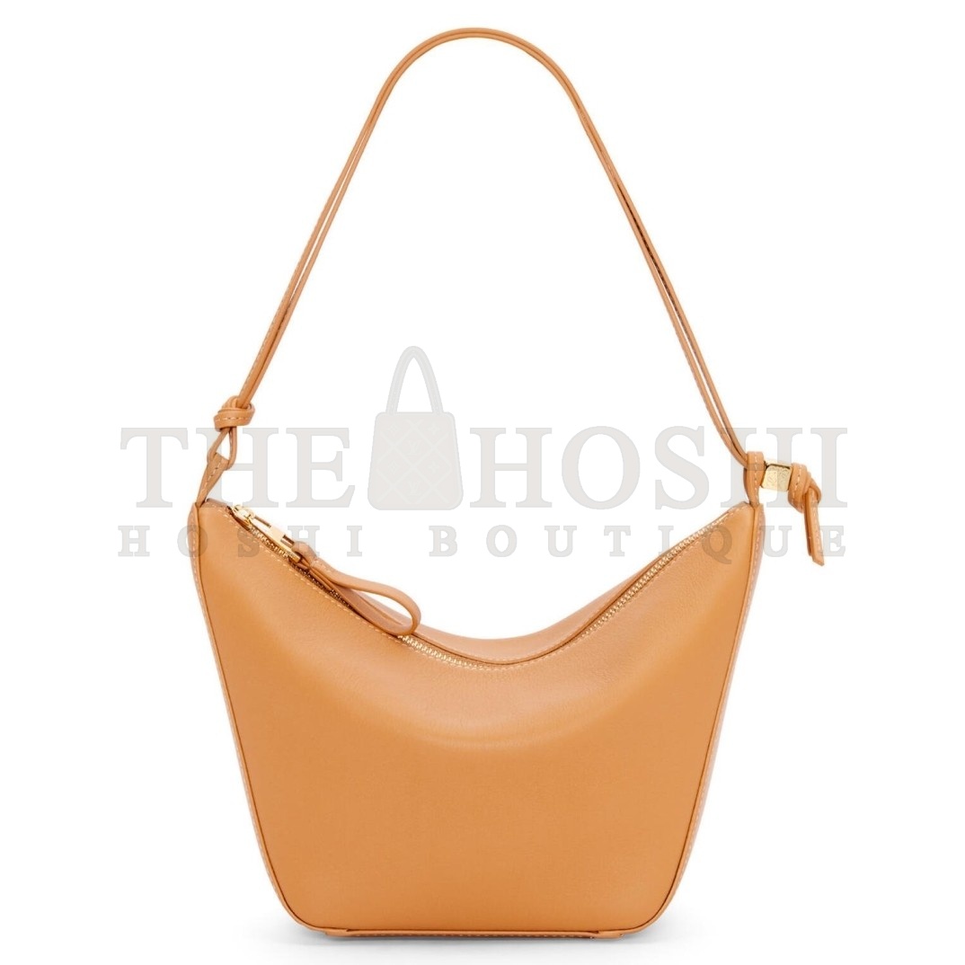 L0ew* Mini Hammock Hobo Bag in Light Brown Calfskin Master Quality