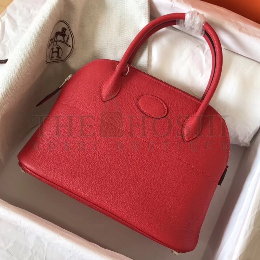 H**me5 Red Clemence Bolide 27cm Handmade Bag Master Quality