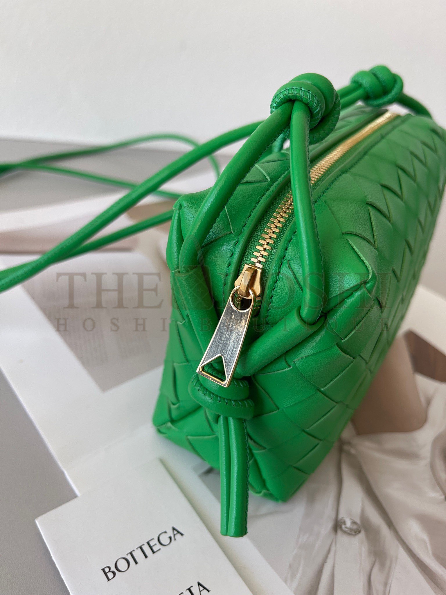 B0tt*ga Ven*ta Loop Mini Bag In Green Intrecciato Lambskin Master Quality