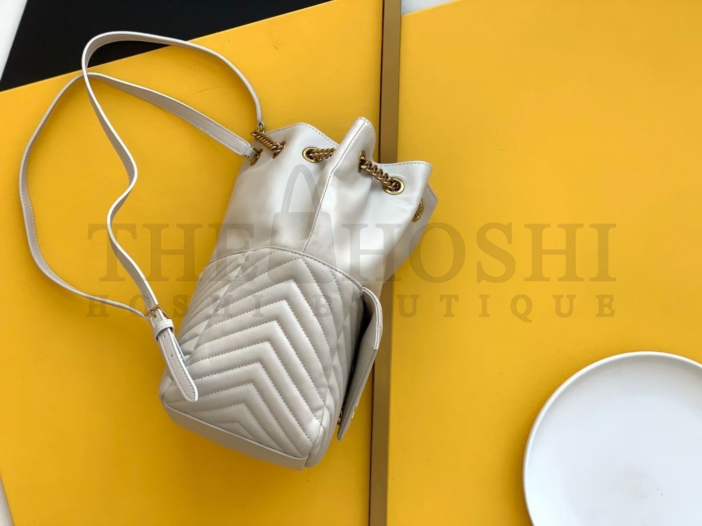 Sa1nt Lau*nt Joe Backpack In White Lambskin Master Quality