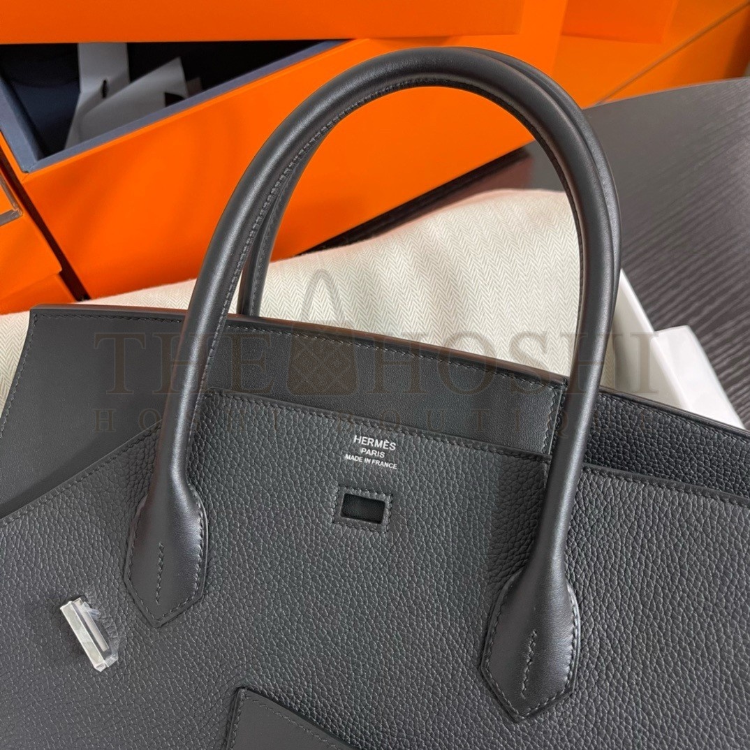 H**me5 Birkin 30 en Desordre Bag in Black Swift and Clemence Leather Master Quality