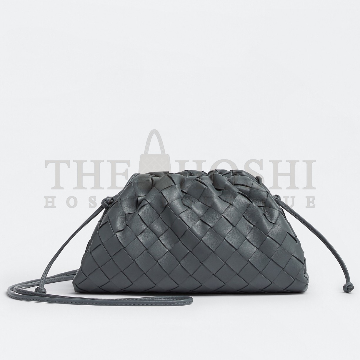 B0tt*ga Ven*ta Mini Pouch with Strap in Thunder Intrecciato Lambskin Master Quality