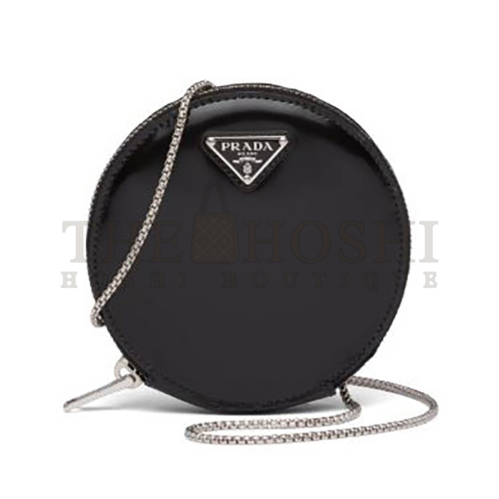 Pra*a Women Brushed Leather Mini-Pouch Master Quality