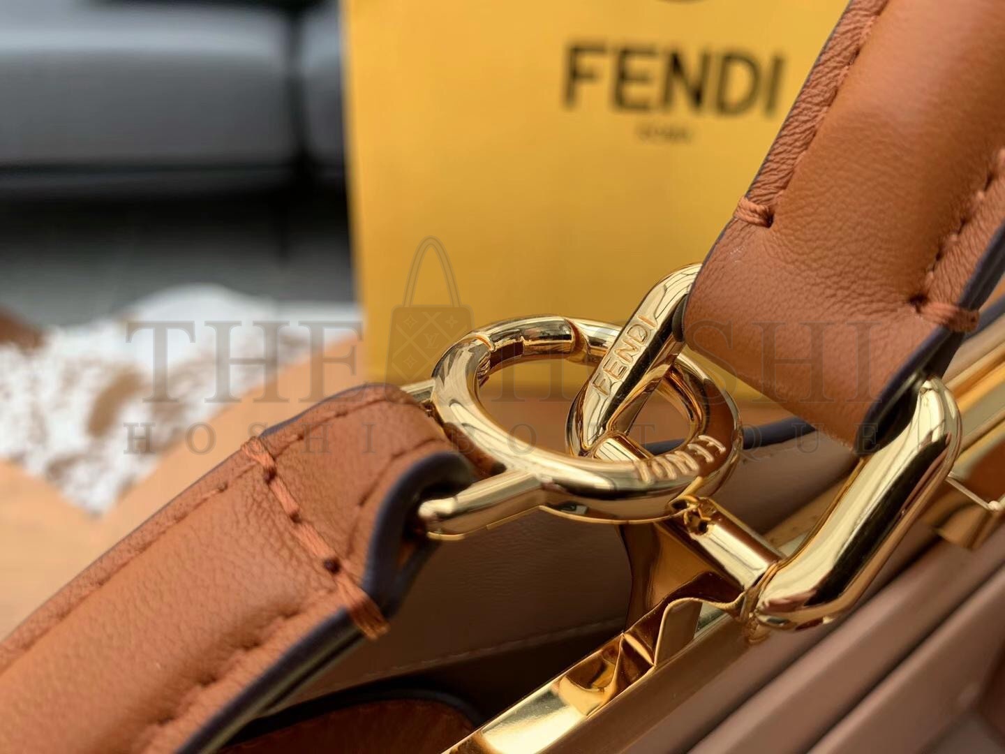 F**di Peekaboo ISeeU Medium Bag In Brown Calfskin Master Quality