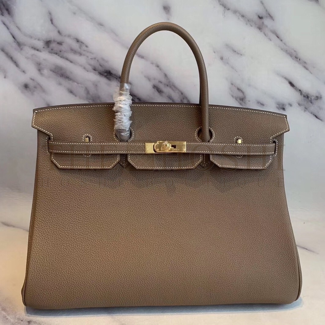H**me5 Taupe Clemence Birkin 40cm Handmade Bag Master Quality