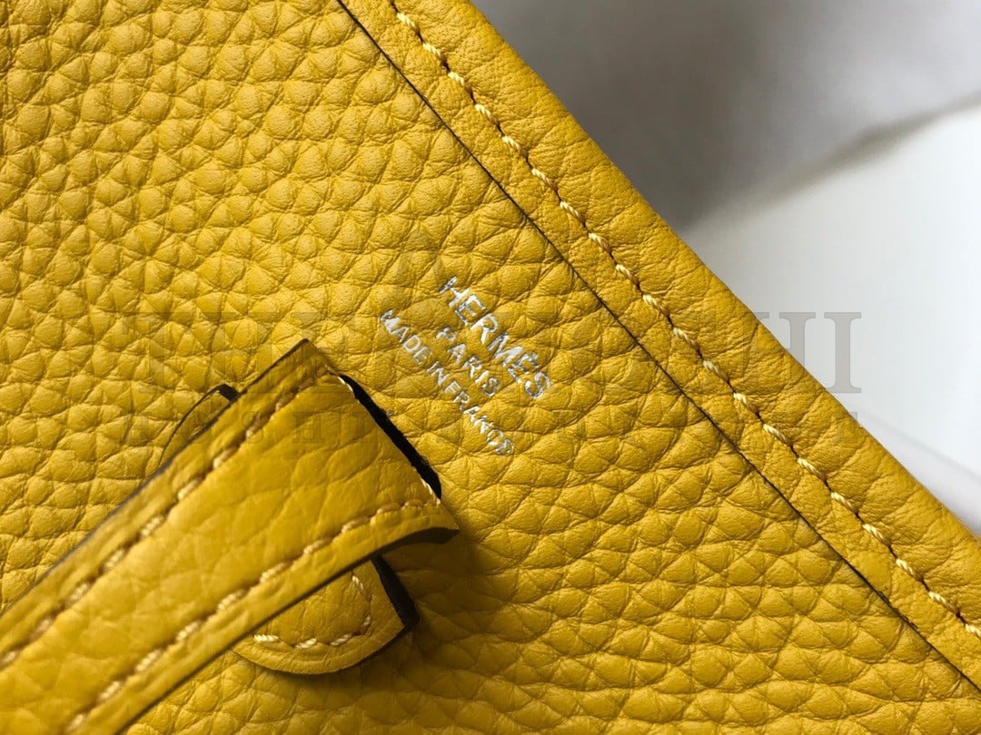 H**me5 Evelyne III Mini Bag In Yellow Clemence Leather Master Quality