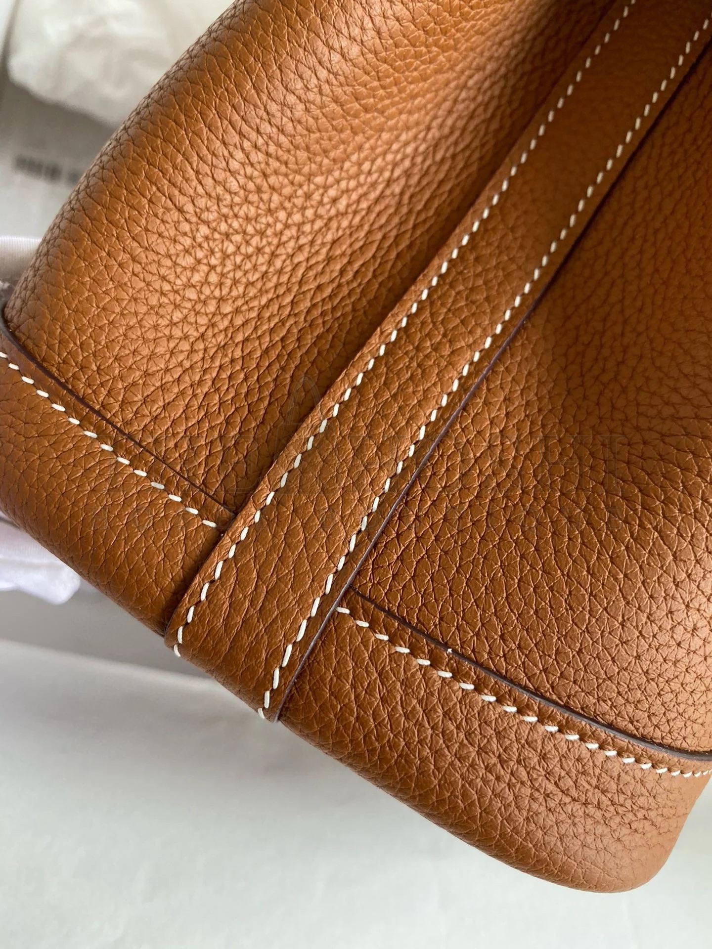 H**me5 Garden Party 30 Handmade Bag in Gold Clemence Leather Master Quality