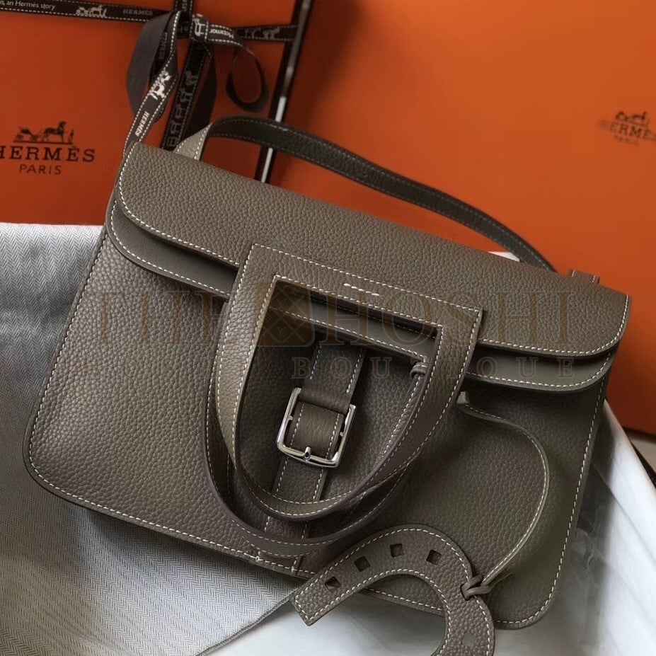 H**me5 Halzan 31cm Bag In Taupe Clemence Leather Master Quality