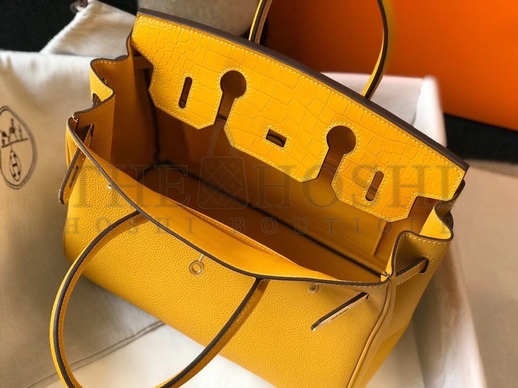 H**me5 Touch Birkin 30cm Limited Edition Yellow Bag Master Quality