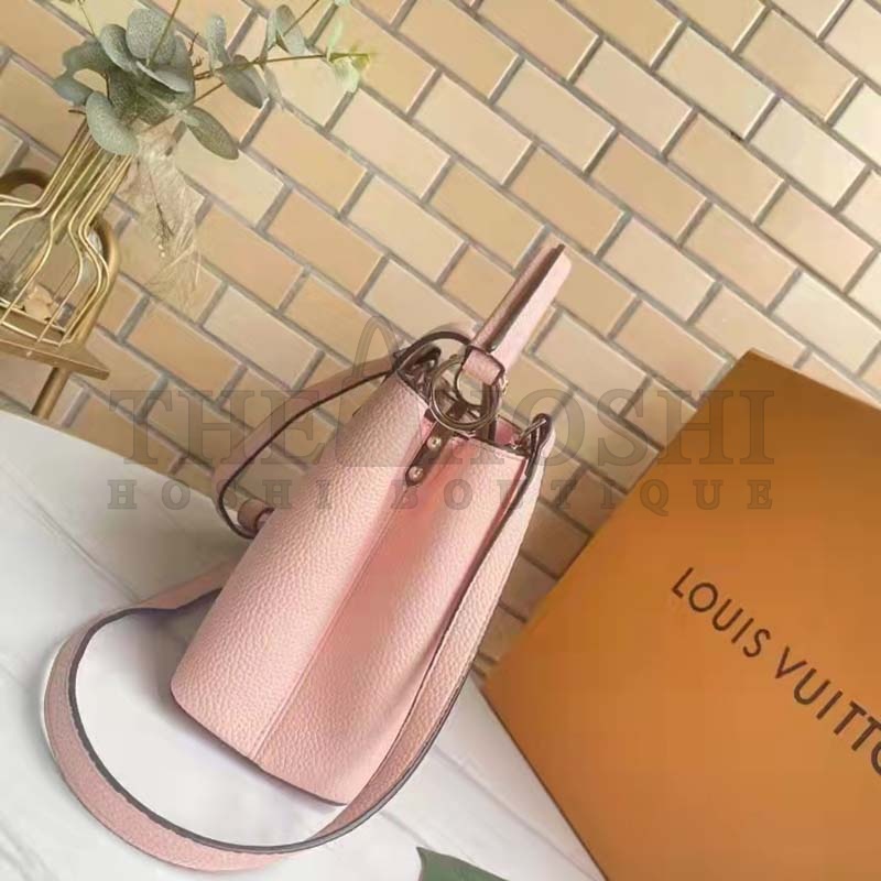 L0vis Vvtt0n LV Women Capucines MM Handbag Magnolia Pink Taurillon Leather Master Quality
