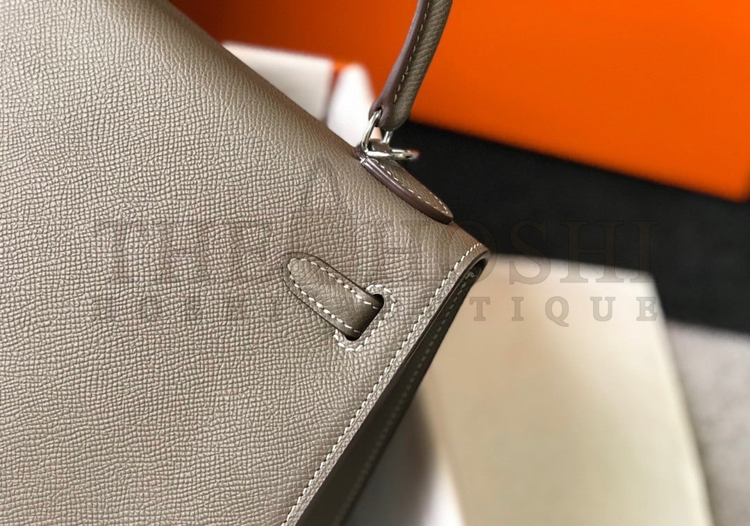 H**me5 Kelly 25cm Sellier Bag in Taupe Epsom Calfskin GHW Master Quality