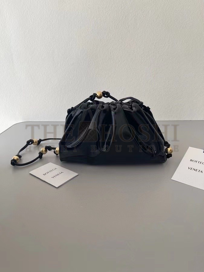 B0tt*ga Ven*ta Mini Pouch In Black Patent Leather Master Quality