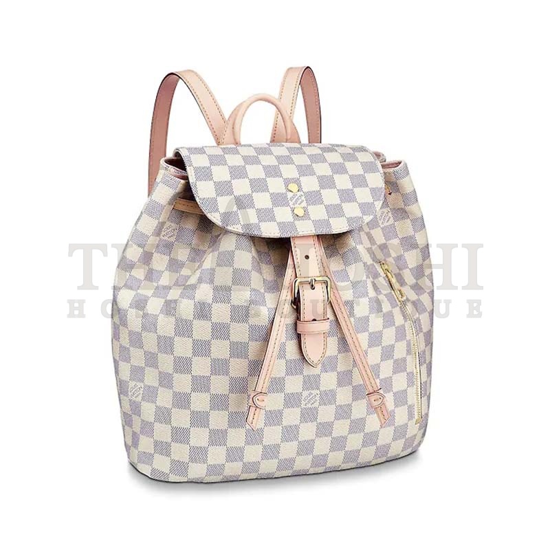L0vis Vvtt0n LV Women Sperone Backpack in Damier Azur Canvas-Grey Master Quality