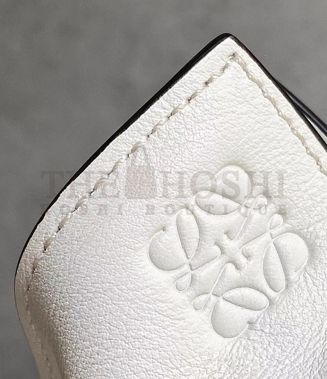 L0ew* Mini Flamenco Clutch Bag In White Calfskin Master Quality