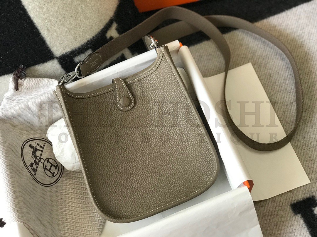 H**me5 Evelyne III Mini Bag In Taupe Clemence Leather Master Quality