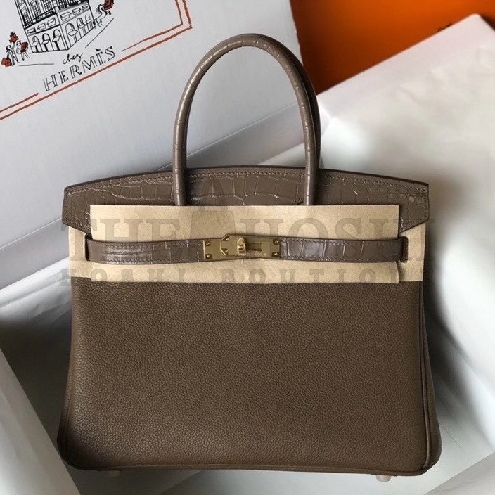 H**me5 Touch Birkin 30cm Limited Edition Taupe Bag Master Quality