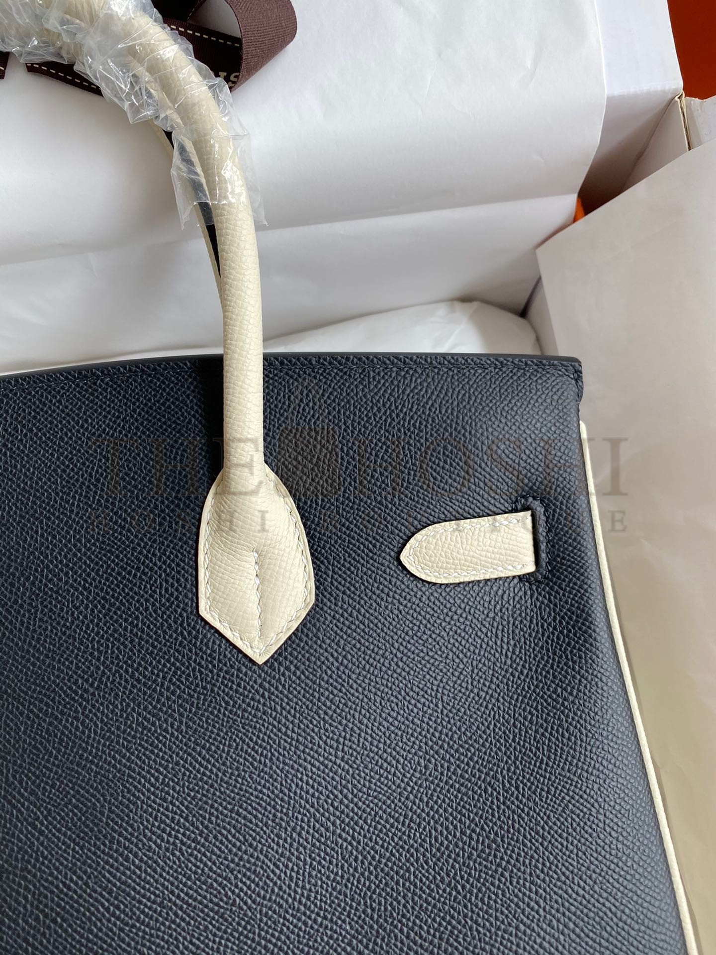 H**me5 HSS Birkin 30 Bicolor Bag in Black and Craie Epsom Calfskin Master Quality