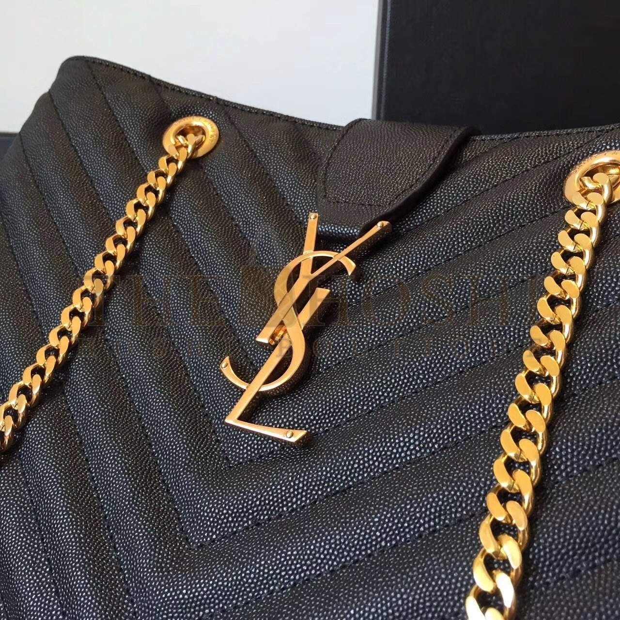 Sa1nt Lau*nt Black Monogram Tote Bag Master Quality