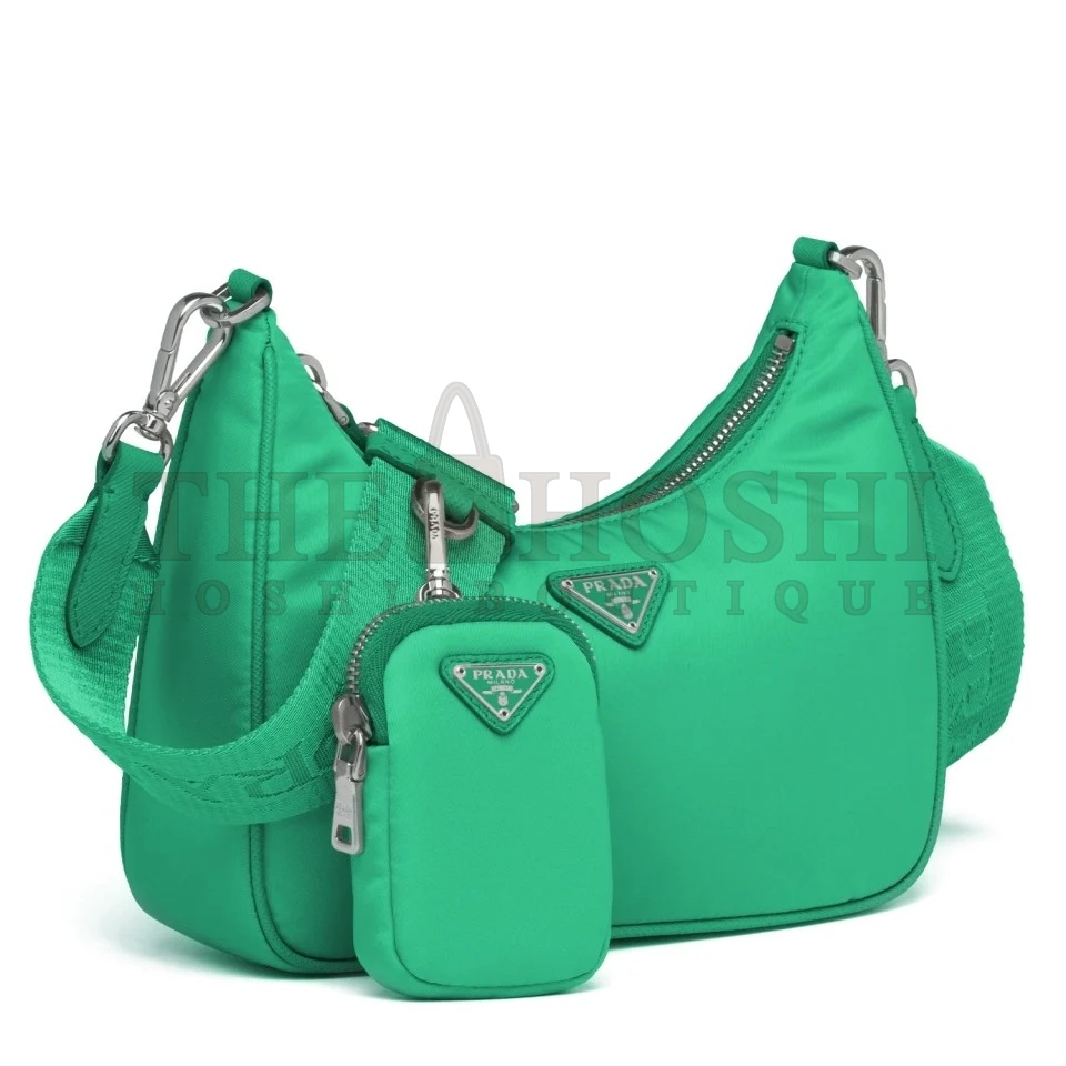 Pra*a Re-Edition 2005 Shoulder Bag In Green Re-Nylon Master Quality