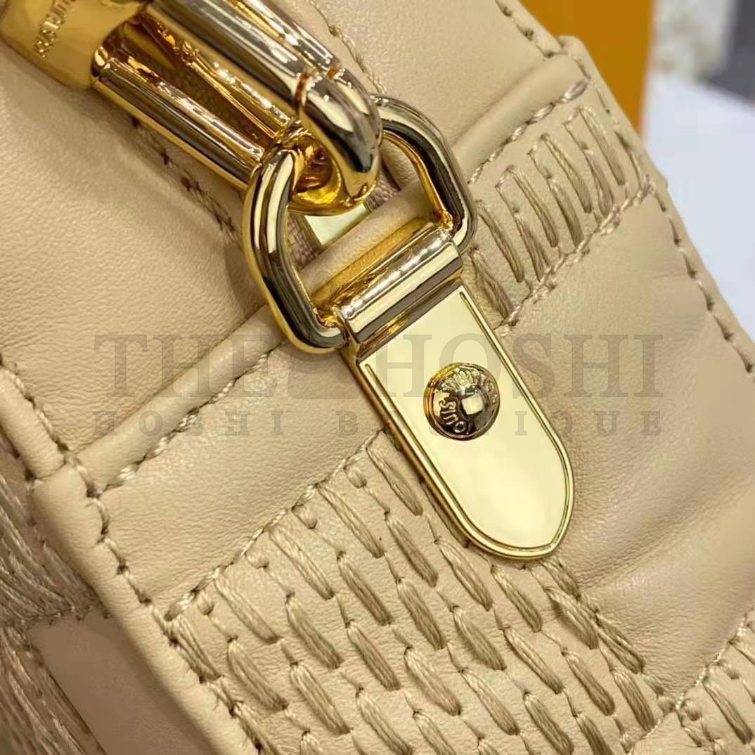 L0vis Vvtt0n LV Women Pochette Troca Handbag Cashmere Beige Damier Quilt Lamb Leather Master Quality
