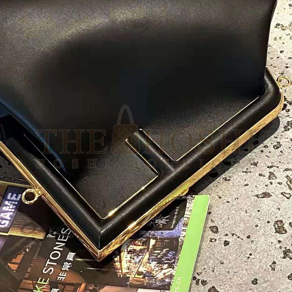 F**di Women First Medium Nappa Leather Bag-Black Master Quality