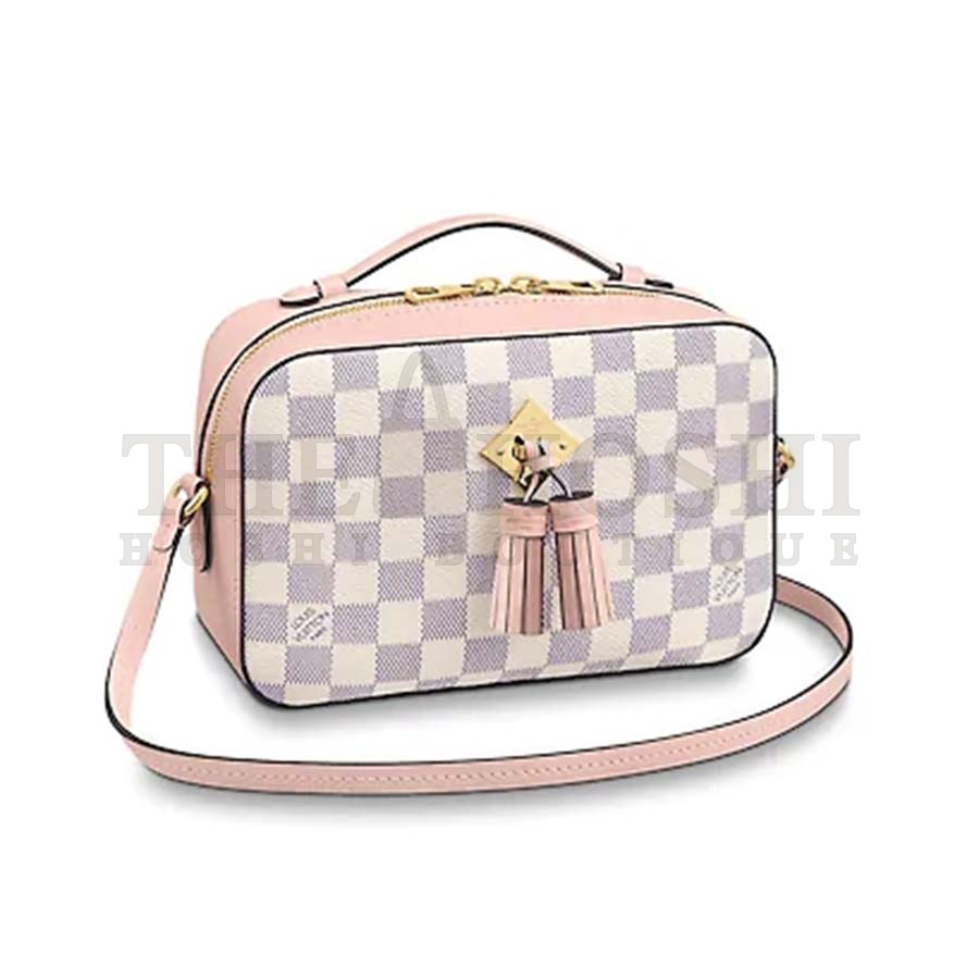 L0vis Vvtt0n LV Women Saintonge Handbag in Damier Azur Coated Canvas Master Quality