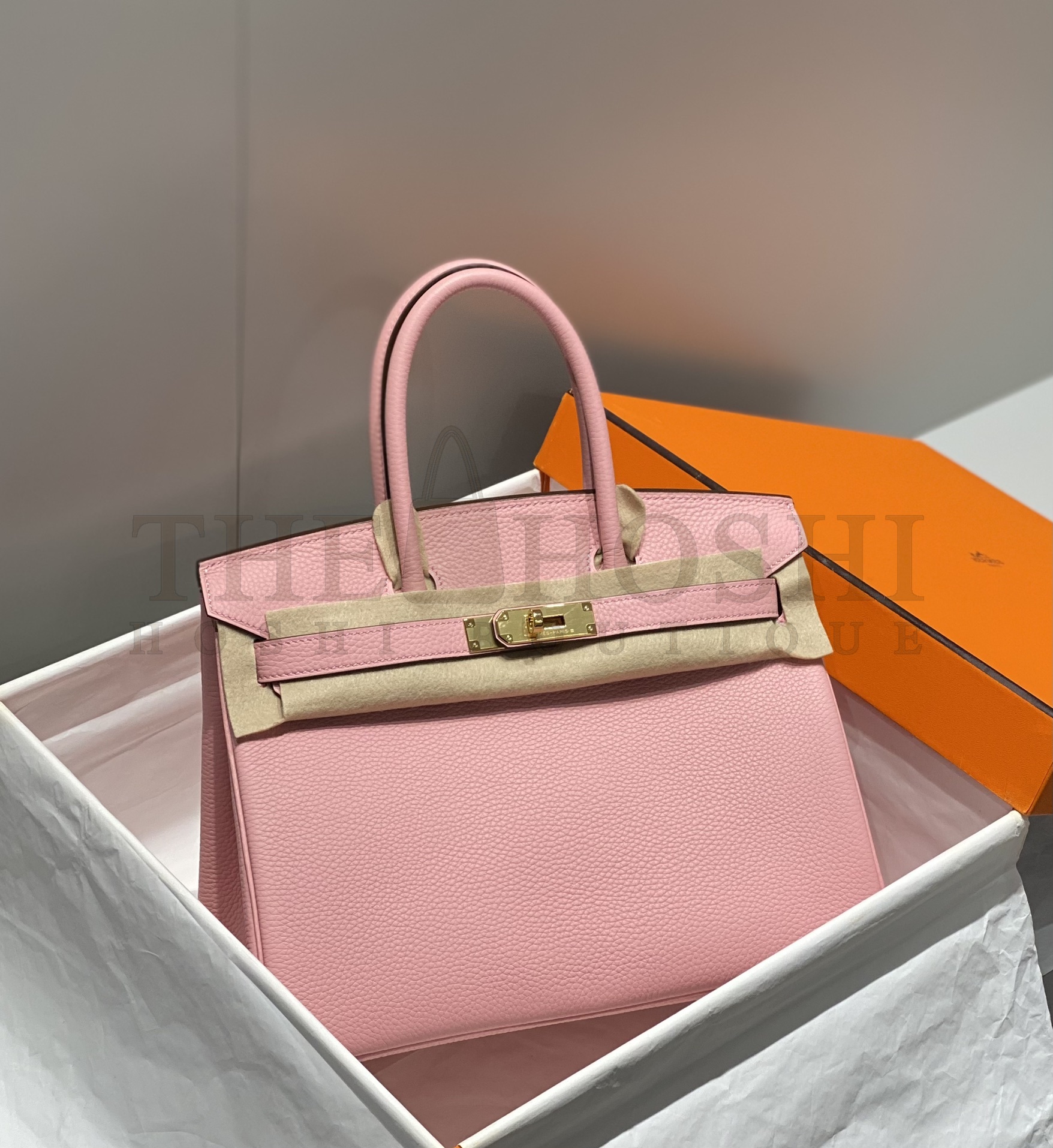 H**me5 Pink Birkin 30cm Epsom Handmade Bag Master Quality