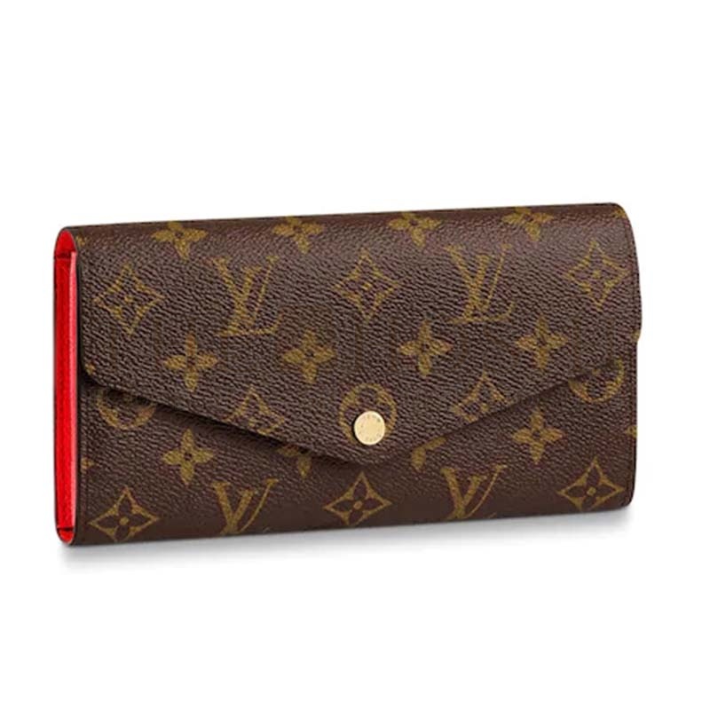 L0vis Vvtt0n LV Women Sarah Wallet Monogram Coated Canvas Master Quality