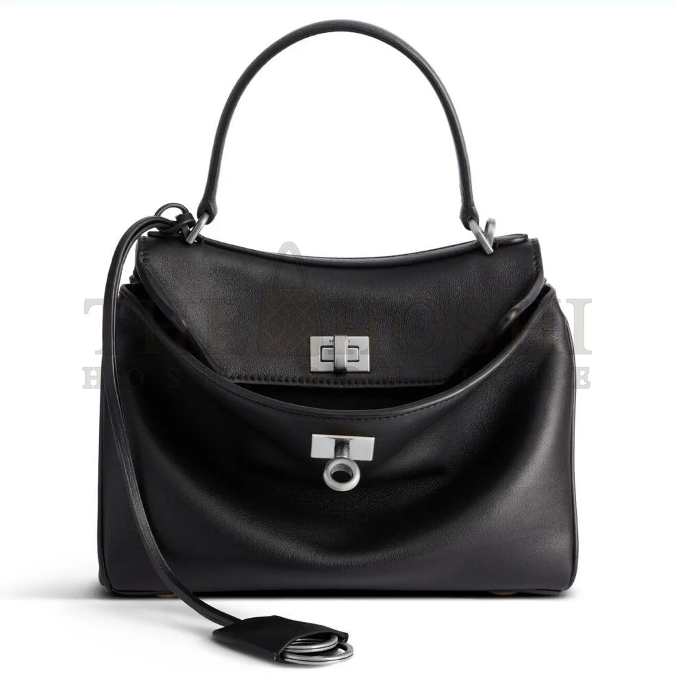 Ba1en*iaga Rodeo Mini Bag in Noir Calfskin Master Quality