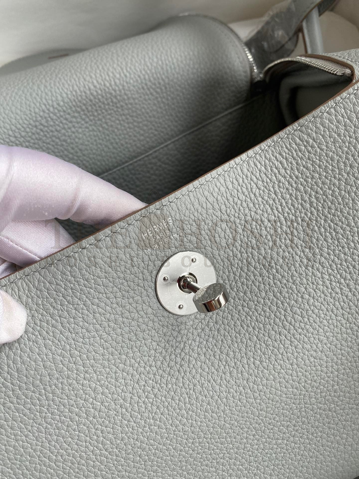 H**me5 Lindy 26 Handmade Bag In Blue Glacier Clemence Leather Master Quality